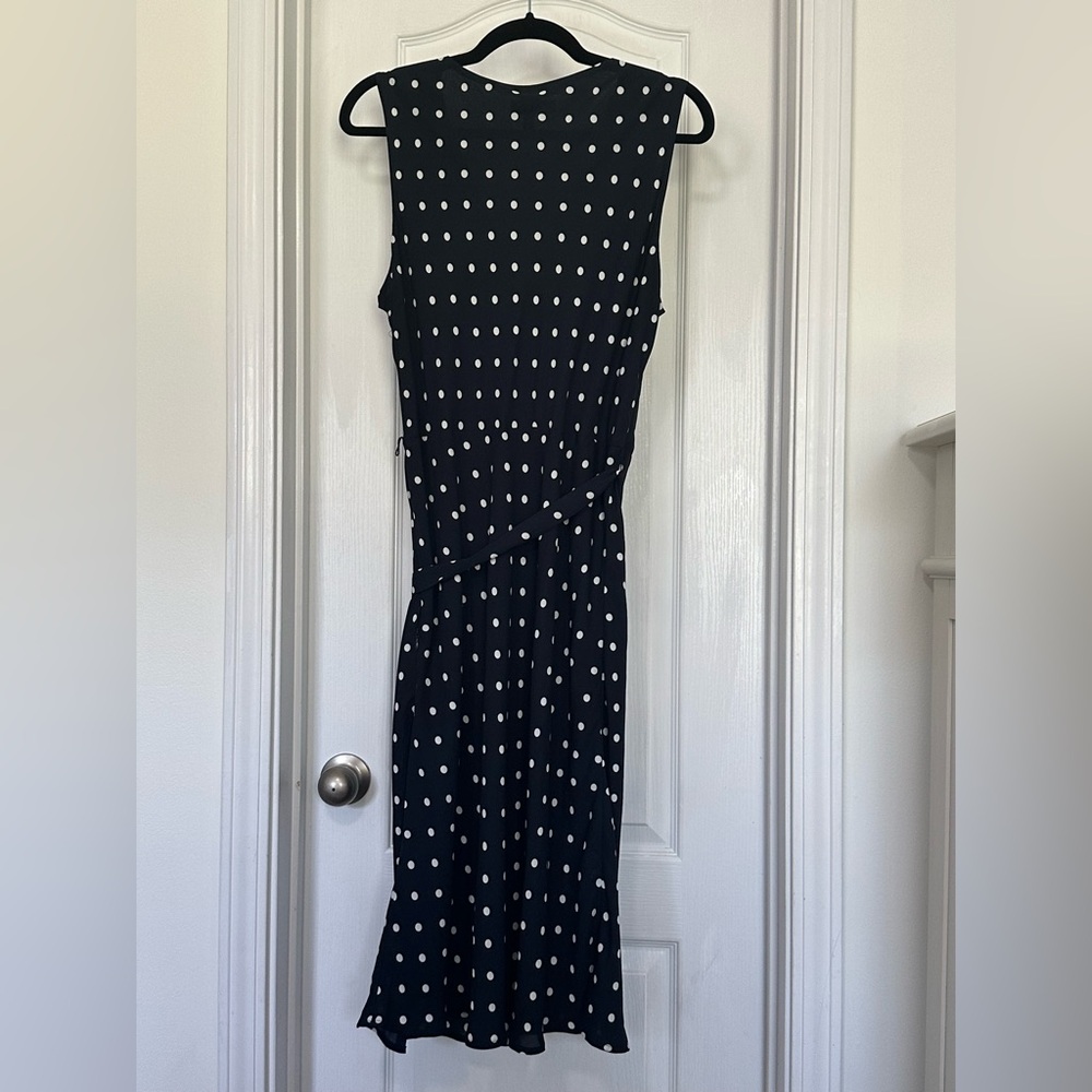 Elegant Black and White Polka Dot Dress